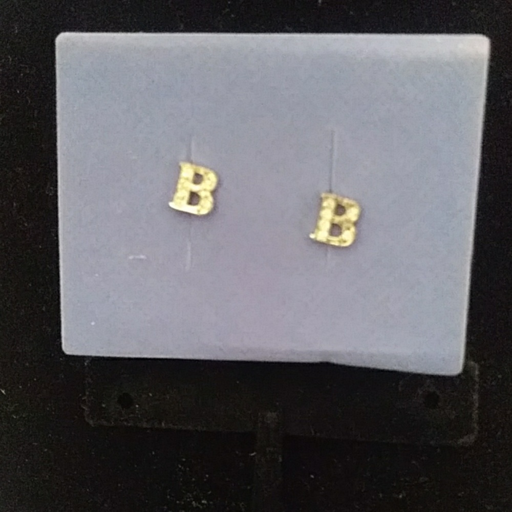Avon Pave Initial Earrings